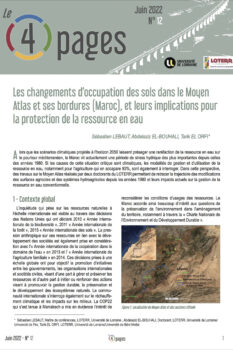 Les changements d’occupation des sols dans le Moyen Atlas et ses bordures (Maroc), et leurs implications pour la protection de la ressource en eau
