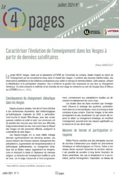 Caractériser l’évolution de l’enneigement dans les Vosges à partir de données satellitaires