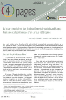 La « carte scolaire » des écoles élémentaires du Grand Nancy : traitement algorithmique d’un corpus hétérogène