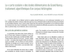 La « carte scolaire » des écoles élémentaires du Grand Nancy : traitement algorithmique d’un corpus hétérogène