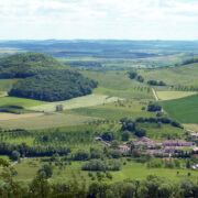 Vert comme le paysage panoramique du Saintois, avec la calotte du bois d’Anon prise depuis la proue méridionale de Sion, à proximité de la lanterne des Morts. Cliché J.-P. Husson