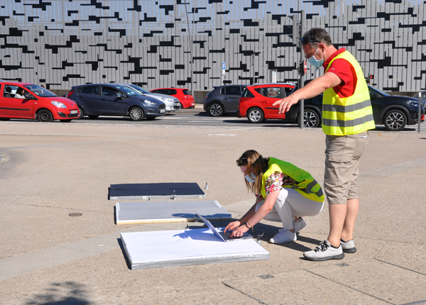 Collecte des données enregistrées par les sondes de température au sol (Mission place Mazelle Metz 2021)