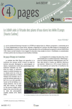 Le LIDAR aide à l’étude des plans d’eau dans les Mille Étangs (Haute Saône)