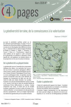 La géodiversité lorraine, de la connaissance à la valorisation