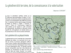 La géodiversité lorraine, de la connaissance à la valorisation