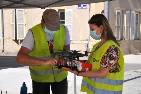 Préparation du drone quadricoptère et de la caméra infra-rouge.