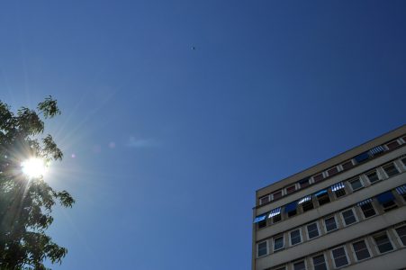 Le drone en vol (hauteur sol : 50 m).