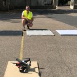 Mires thermiques et drone avec caméra embarquée sur aire d'envol