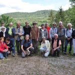 Excursion géologique Lorraine : les retraités de Touraine InterAge Université encadrés par Jean-Jacques Macaire, Pr émérite de géologie. Cliché Jean-Jacques Macaire.