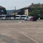 Etat initial du parking (asphalte dégradé).