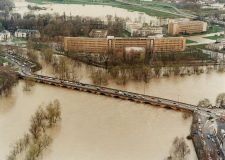 Metz, Île du Saulcy, le pont des Morts - 11 avril 1983