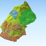 Occupation du sol de la commune de Puy-Saint-Pierre (3D), d'après le cadastre napoléonien de 1841, Hautes-Alpes. Source : cadastre napoléonien de Puy Saint-Pierre, ADHA 05 3 P 1095. Réalisation : C. Pérès.