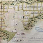 Plan de l’abbaye cistercienne de Clairlieu (1768) et des bois attenants où s’applique la Réformation (ADMM H 486)